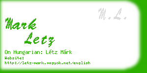 mark letz business card